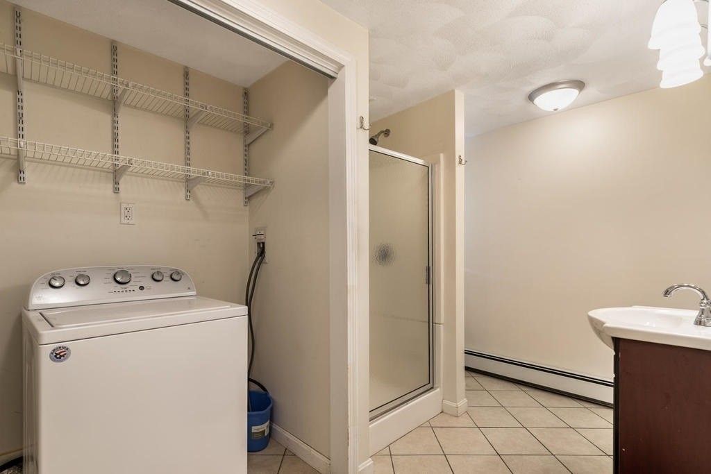 Bathroom, Glass Shower, Interior, Washer