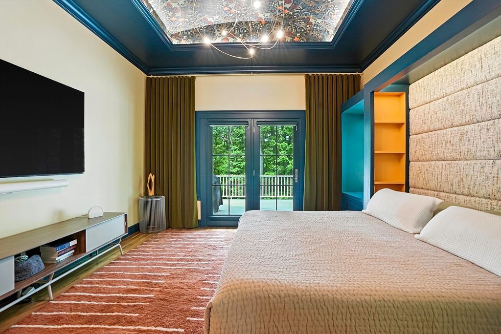 Bedroom, Chandelier, Interior