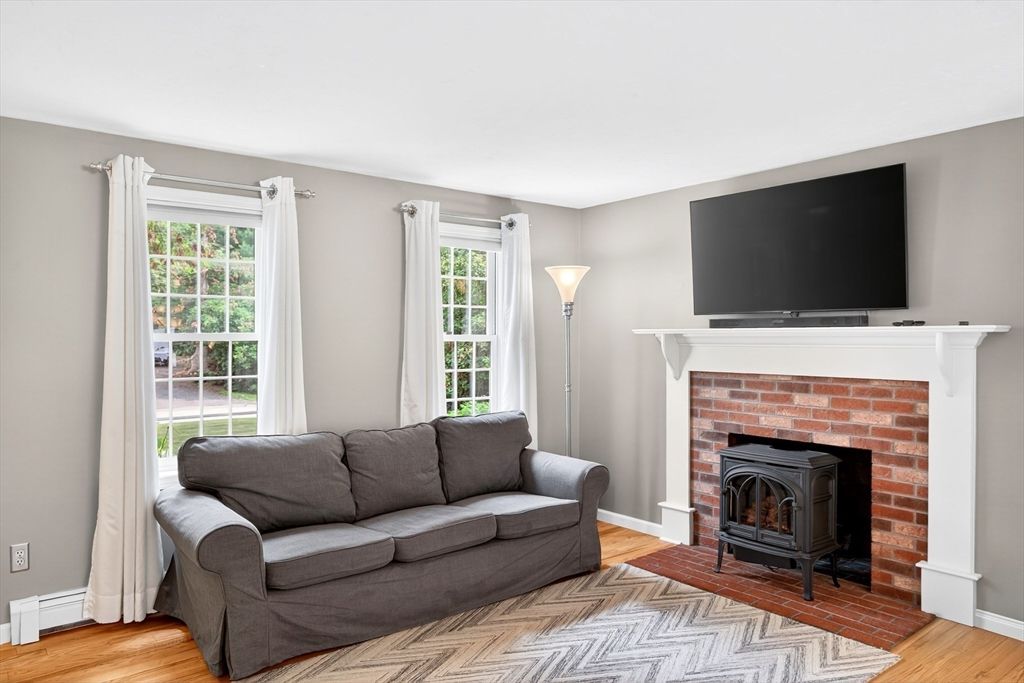 Fireplace, Interior, Wood Texture Flooring