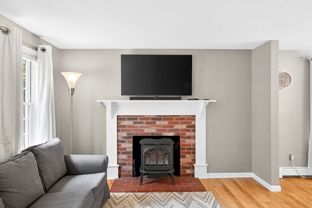 Fireplace, Interior, Wood Texture Flooring
