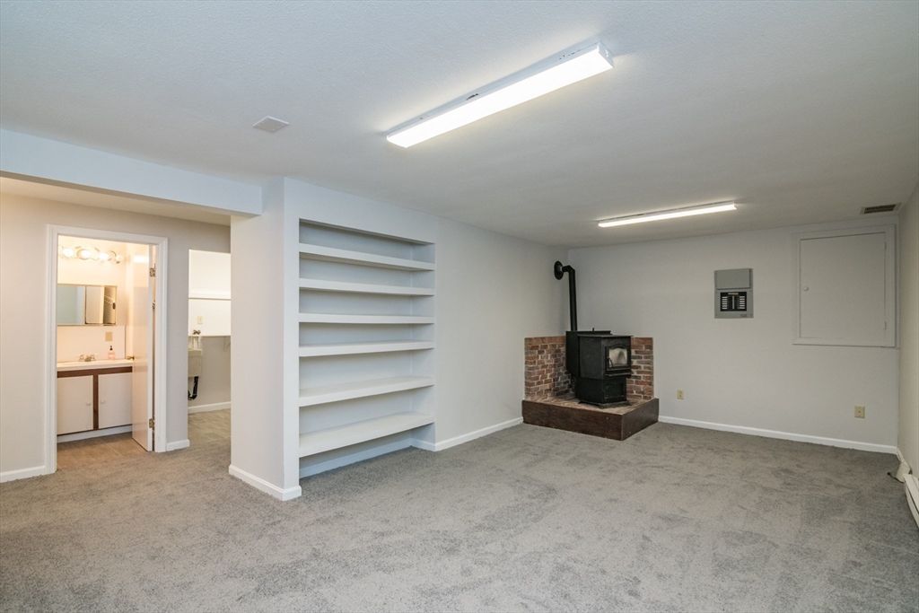 Empty room, Fireplace, Interior, Recessed Lighting