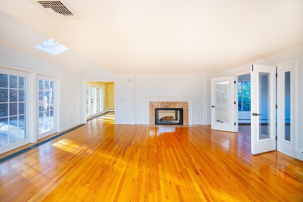 Empty room, Fireplace, Interior, Wood Texture Flooring