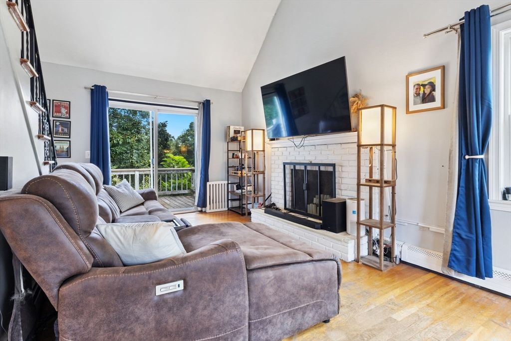 Fireplace, Interior, Living room, Wood Texture Flooring