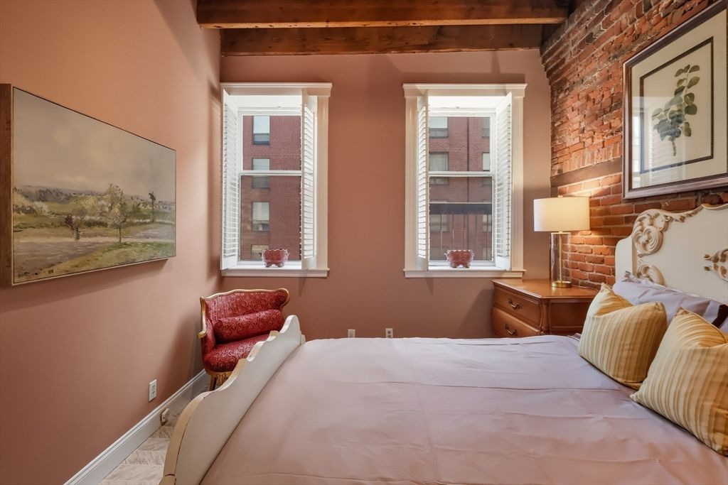 Bedroom, Interior, Stone Walls, Wooden Beams