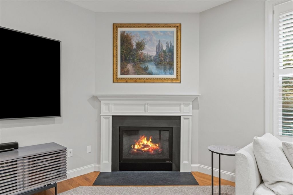 Fireplace, Interior, Wood Texture Flooring