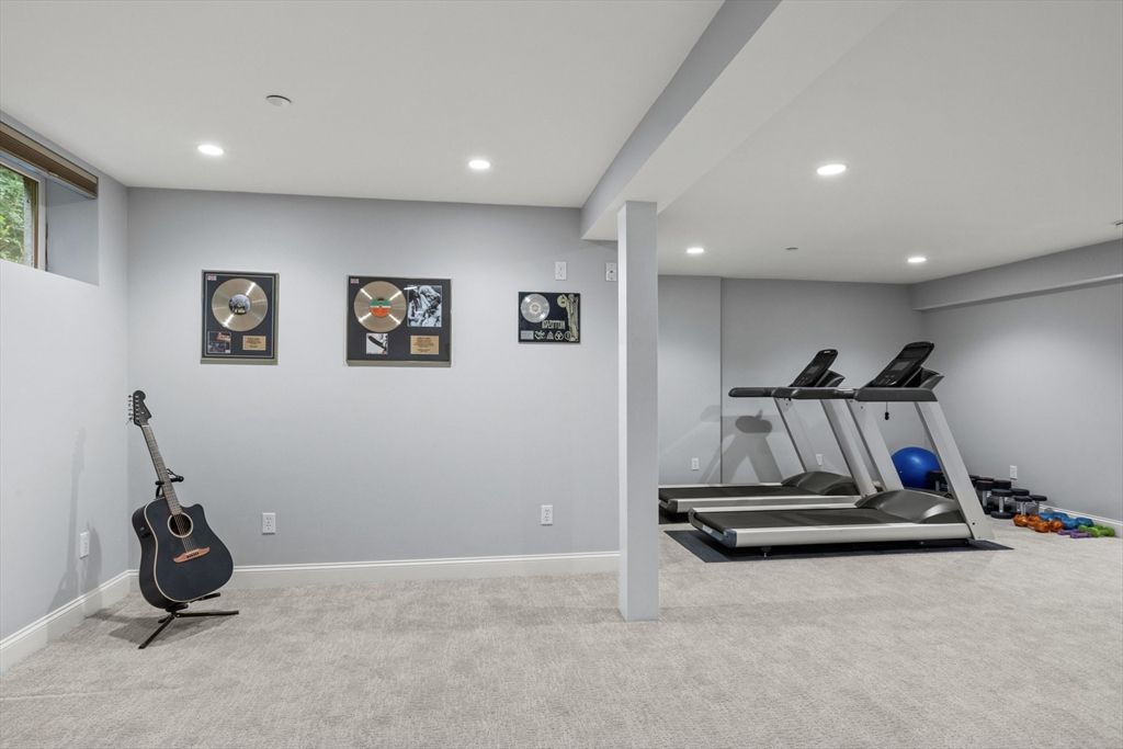 Fitness Equipment, Gym, Interior, Recessed Lighting