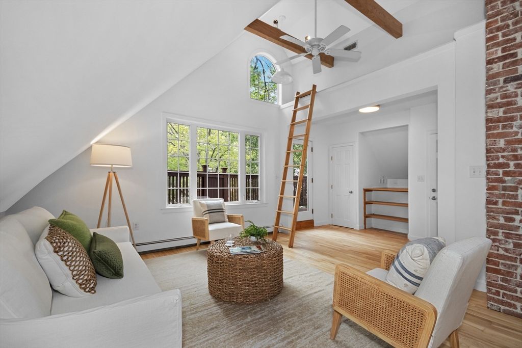 Interior, Living room, Stone Walls, Wooden Beams, Wood Texture Flooring
