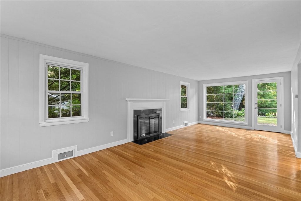 Empty room, Fireplace, Interior, Wood Texture Flooring