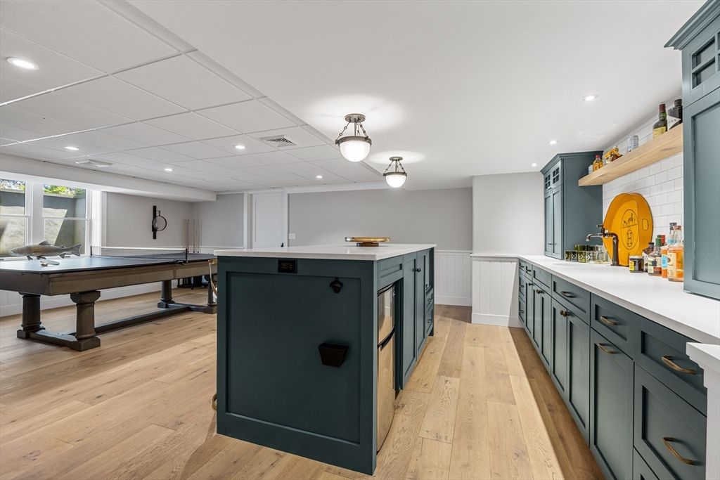 Game Room, Interior, Recessed Lighting, Wood Texture Flooring
