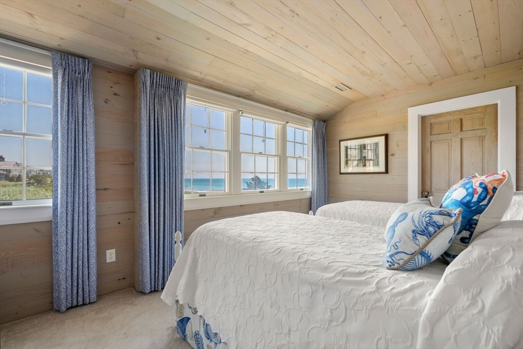 Bedroom, Interior, Water, Wooden Ceilings, Wooden Walls