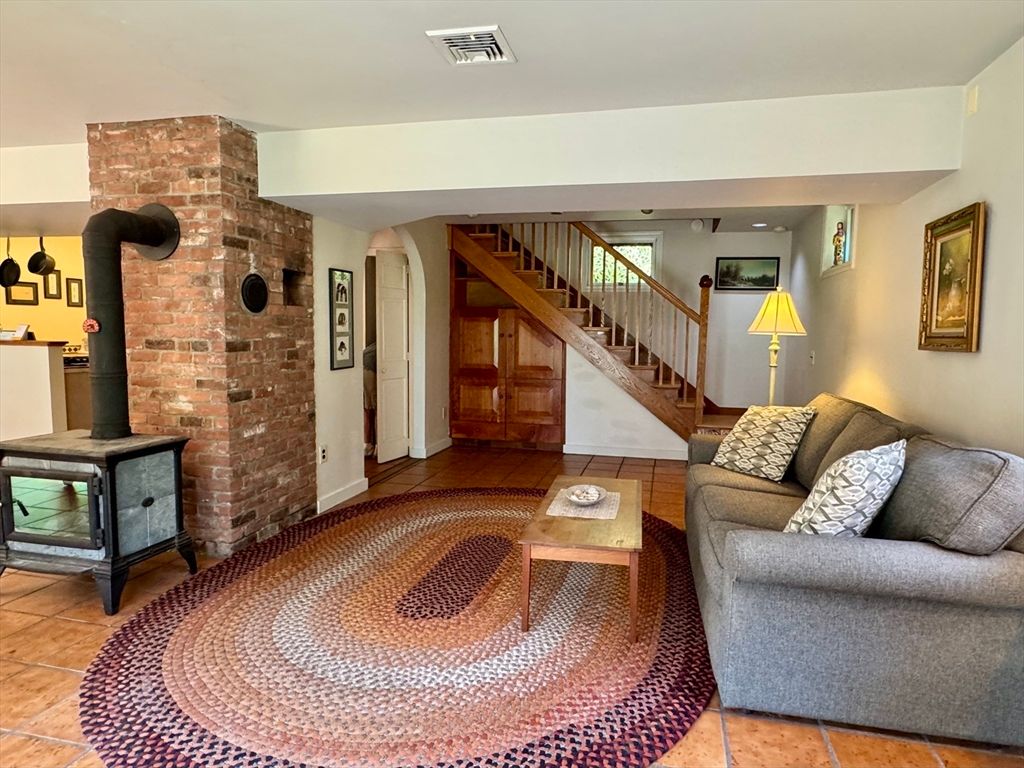 Fireplace, Interior, Living room, Stone Walls