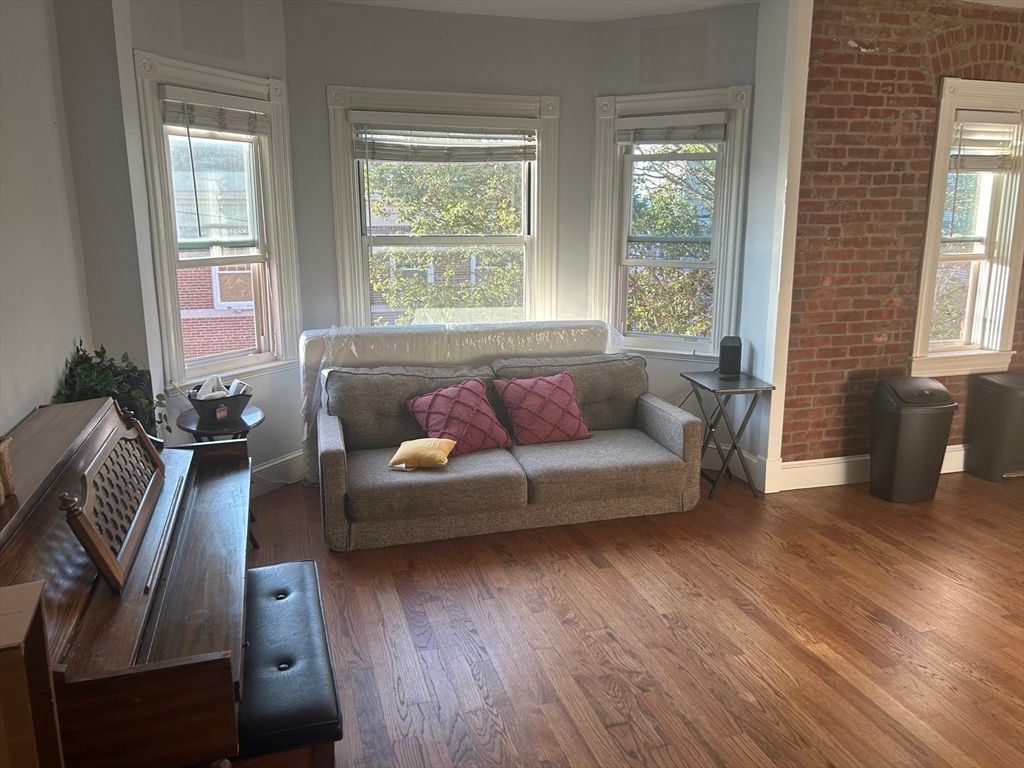 Interior, Stone Walls, Wood Texture Flooring