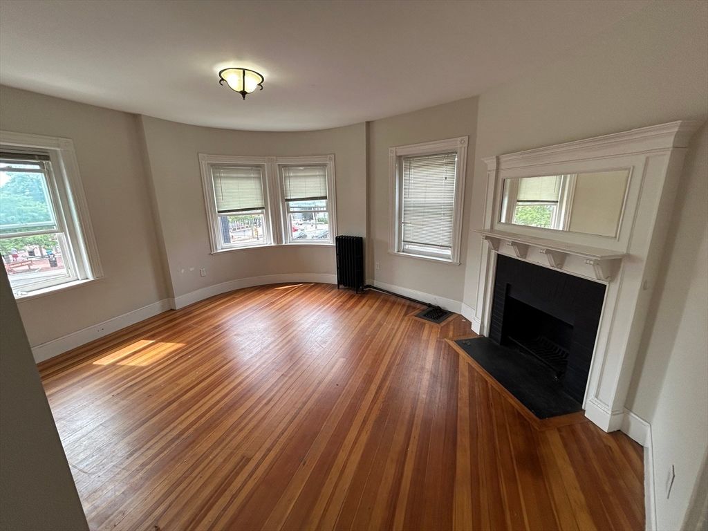 Empty room, Fireplace, Interior, Wood Texture Flooring