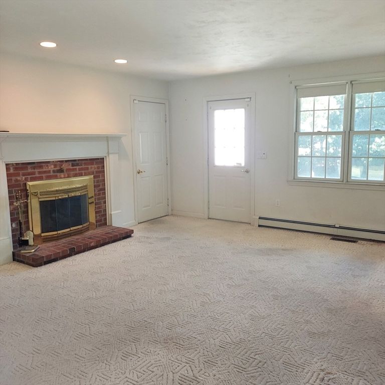 Empty room, Fireplace, Interior, Recessed Lighting