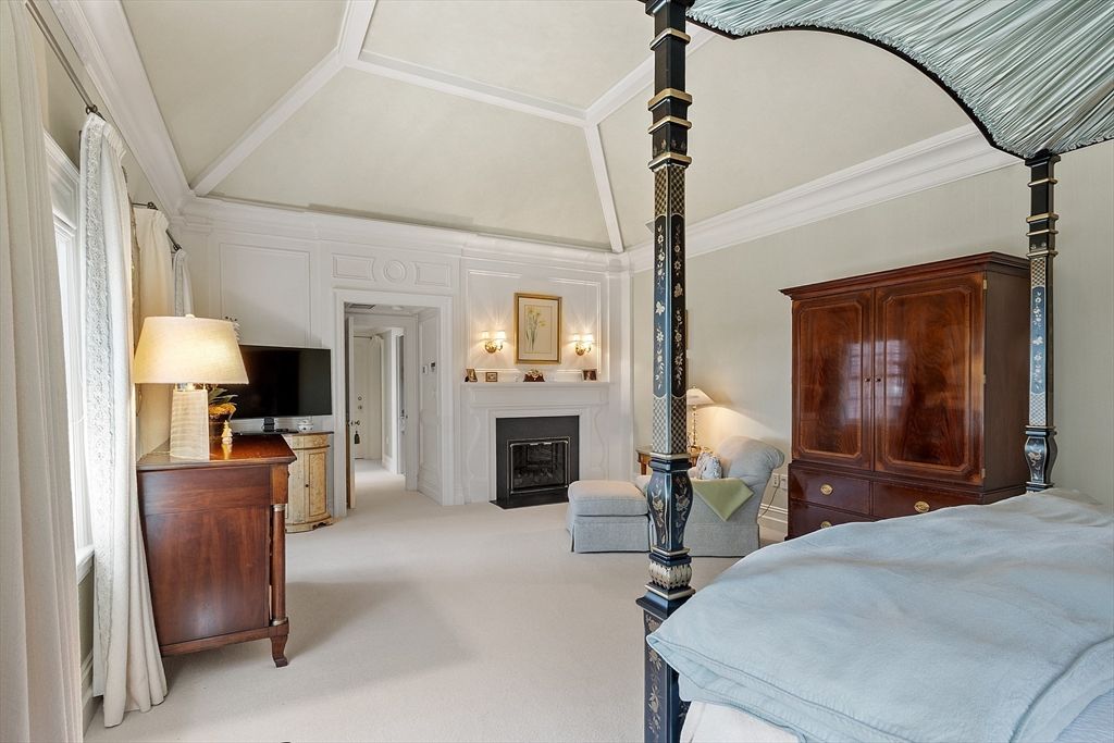 Bedroom, Fireplace, Interior