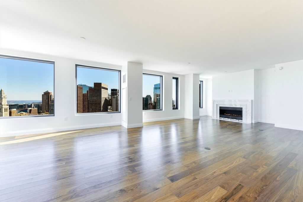 Empty room, Fireplace, Interior, Wood Texture Flooring