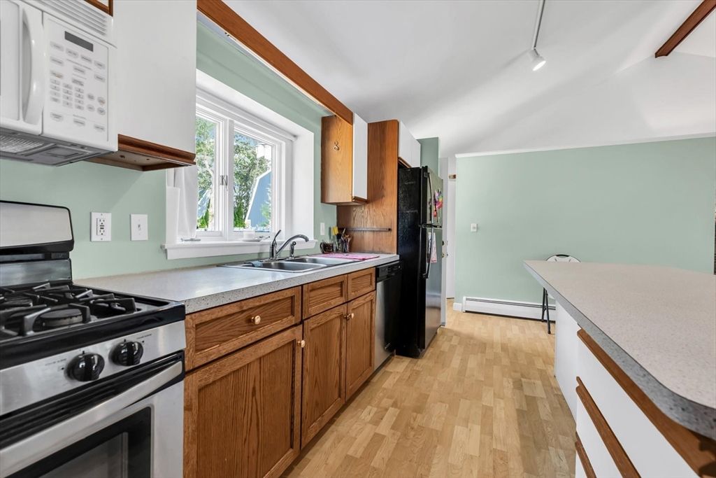 Interior, Kitchen, Wood Texture Flooring
