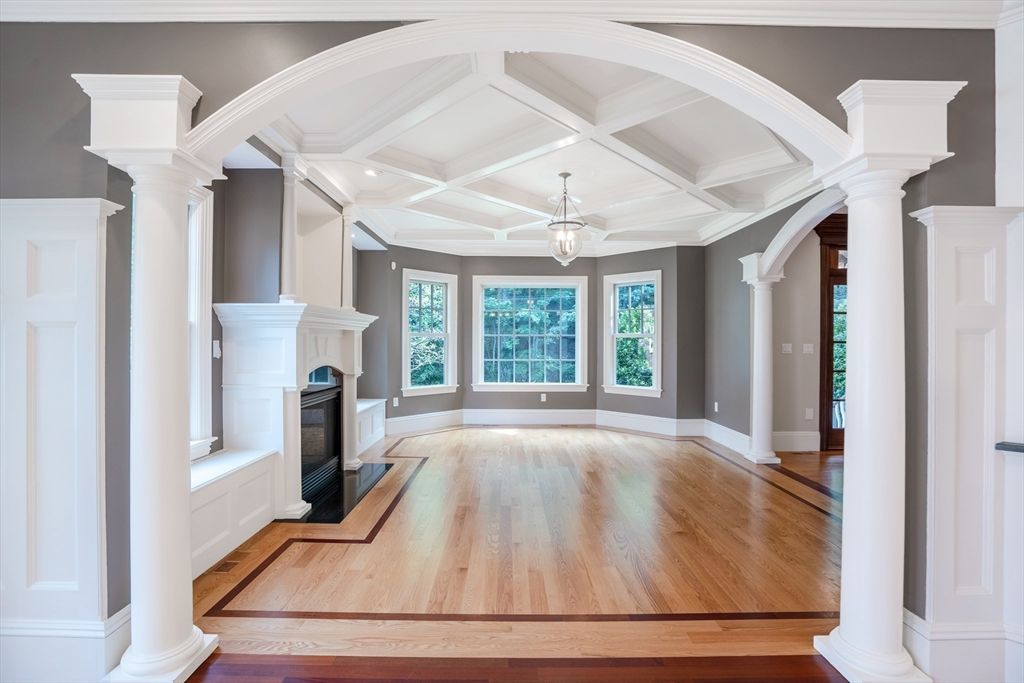 Fireplace, Interior, Wood Texture Flooring