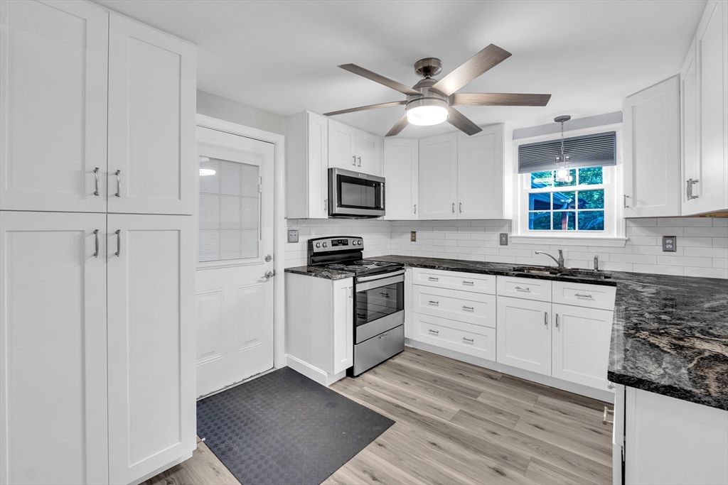 Interior, Kitchen, Pendant Lights, Stainless Steel Appliances, Wood Texture Flooring