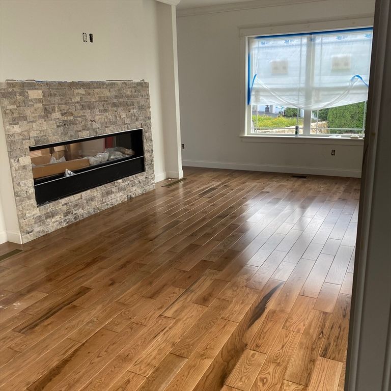 Empty room, Fireplace, Interior, Wood Texture Flooring