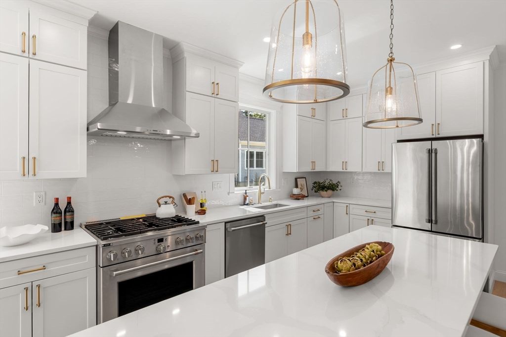 Interior, Kitchen, Pendant Lights, Recessed Lighting, Stainless Steel Appliances