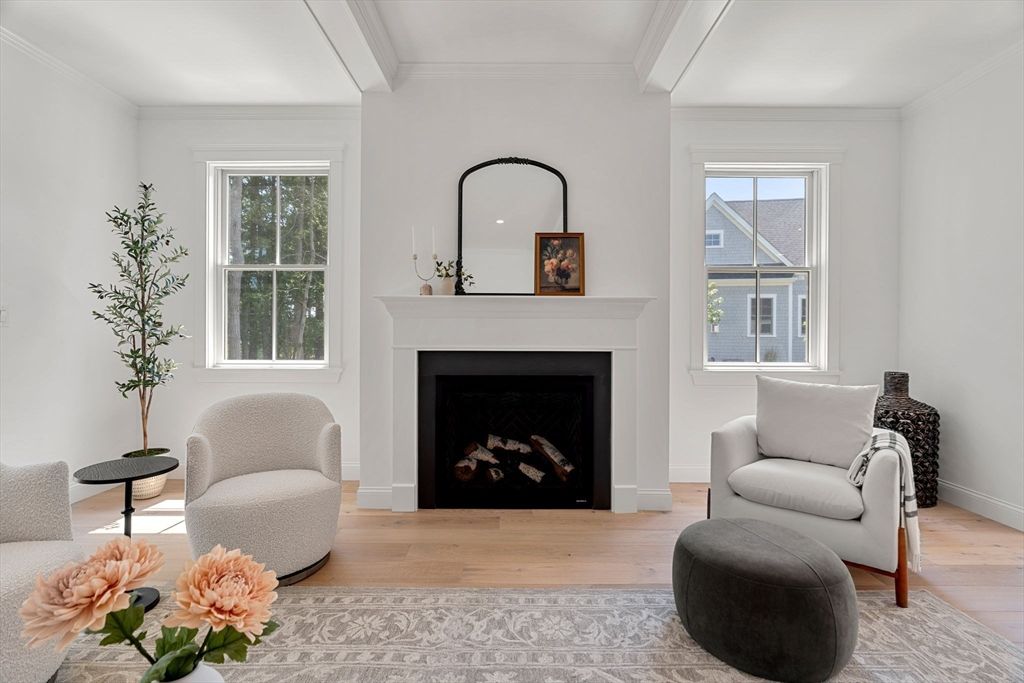 Fireplace, Interior, Wood Texture Flooring