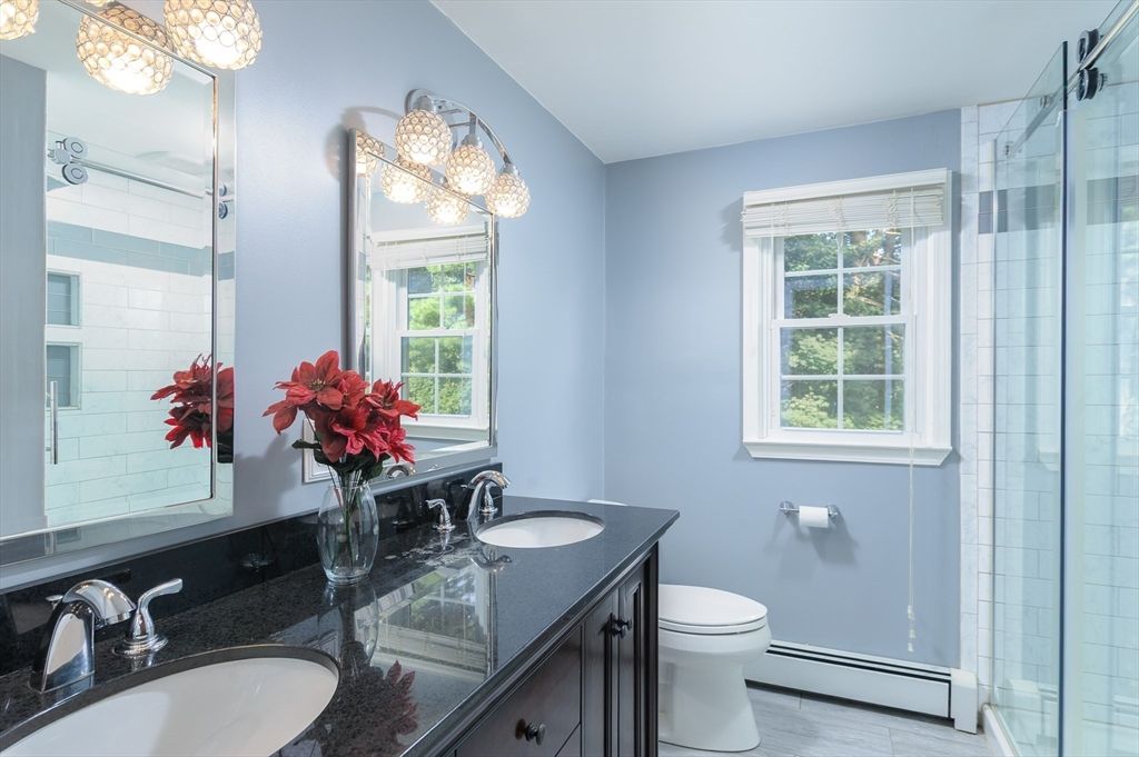 Bathroom, Dual Sink Vanities, Glass Shower, Interior