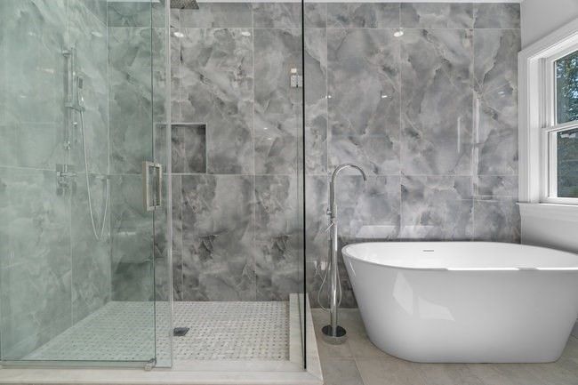 Bathroom, Free Standing Baths, Glass Shower, Interior
