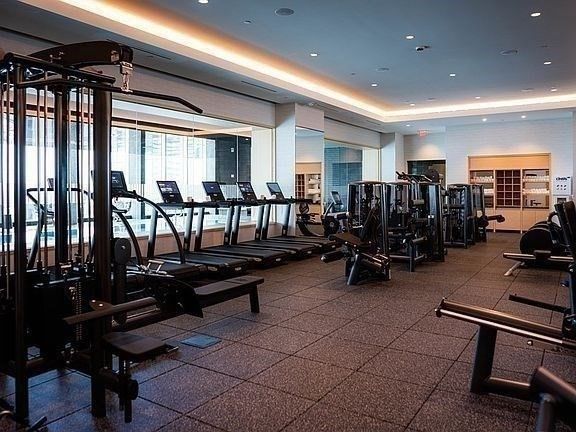 Fitness Equipment, Gym, Interior, Recessed Lighting