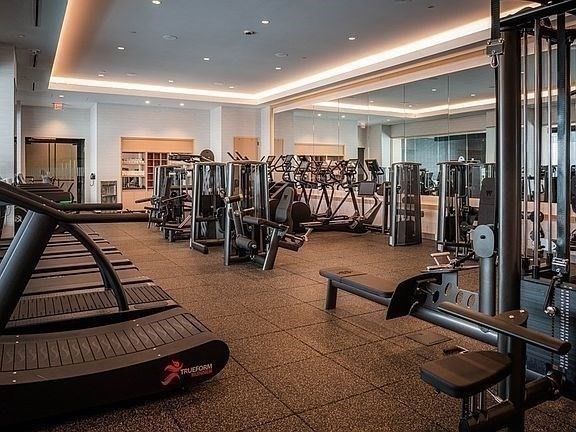 Fitness Equipment, Gym, Interior, Recessed Lighting
