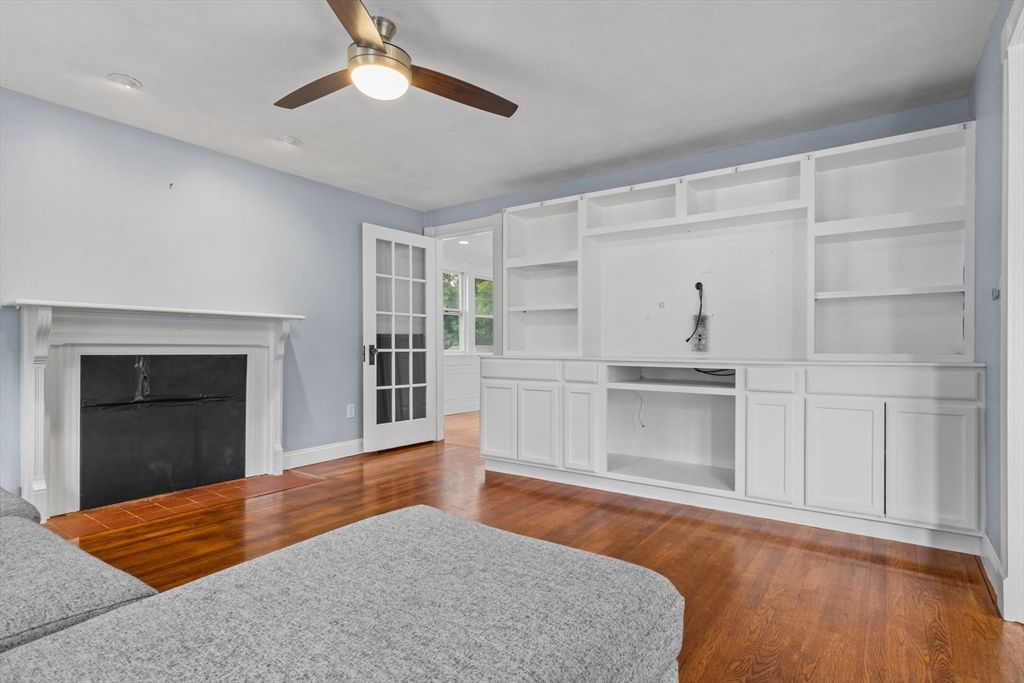 Fireplace, Interior, Wood Texture Flooring