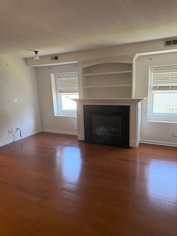 Empty room, Fireplace, Interior, Wood Texture Flooring