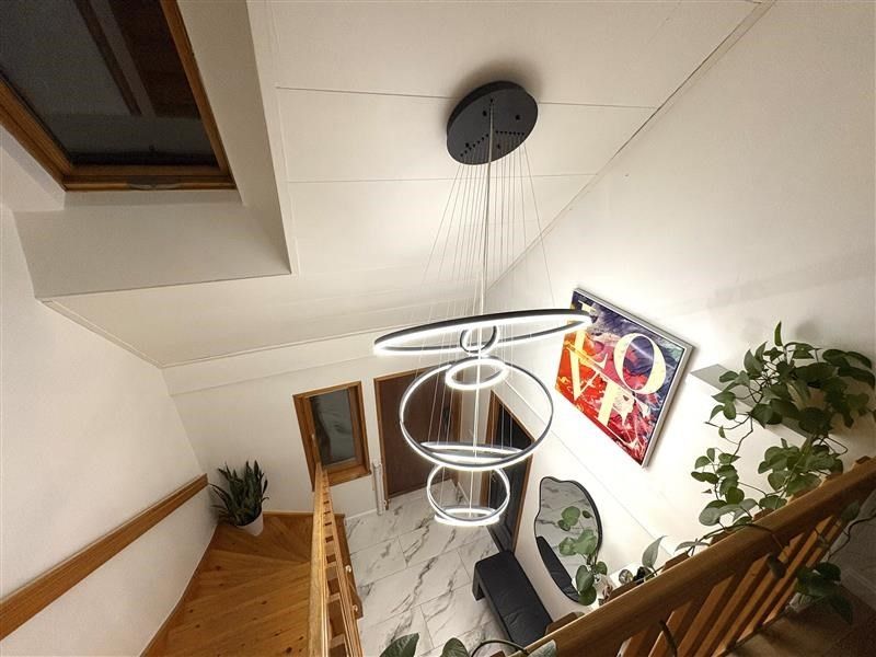Interior, Marble, Pendant Lights, Wood Texture Flooring