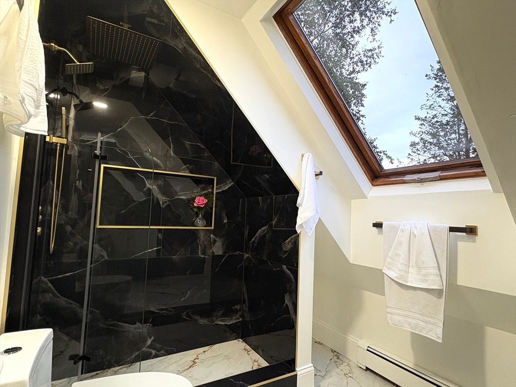 Bathroom, Glass Shower, Interior, Marble, Marble Walls