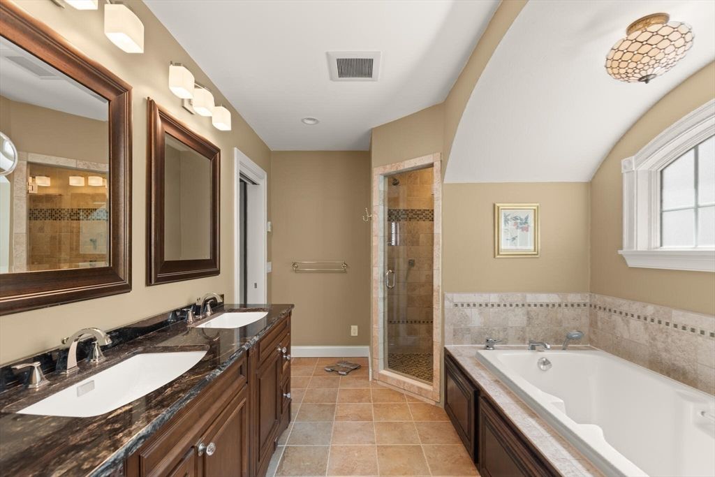 Bathroom, Dual Sink Vanities, Glass Shower, Interior