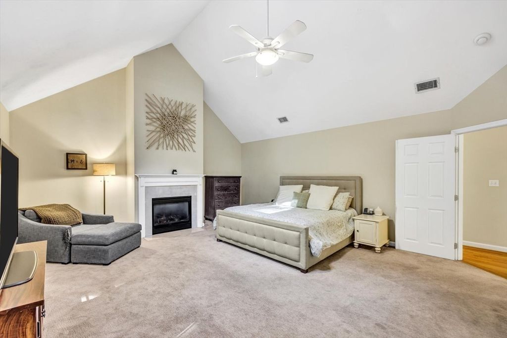 Bedroom, Fireplace, Interior