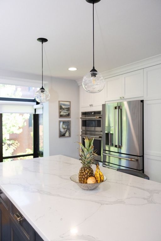 Interior, Kitchen, Pendant Lights, Recessed Lighting, Stainless Steel Appliances