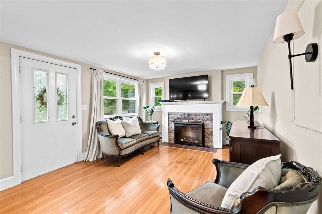 Fireplace, Interior, Living room, Wood Texture Flooring