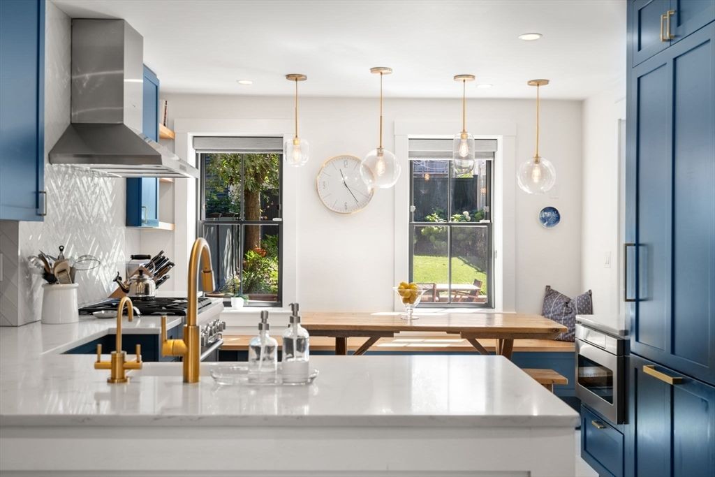 Interior, Kitchen, Pendant Lights, Recessed Lighting, Stainless Steel Appliances