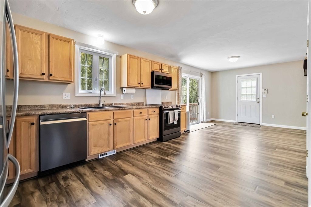 Interior, Kitchen, Wood Texture Flooring