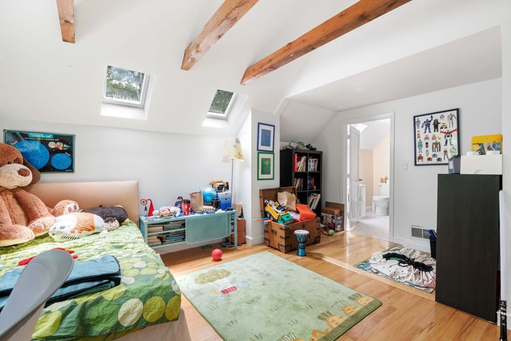 Bedroom, Interior, Wooden Beams, Wood Texture Flooring