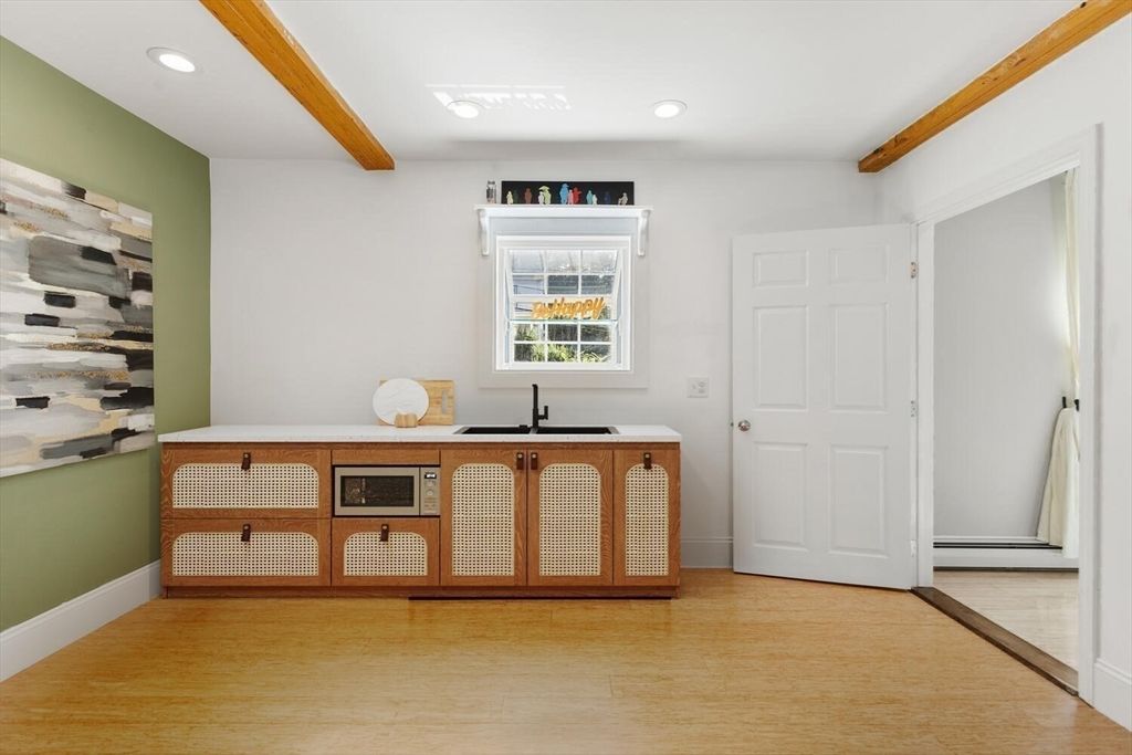 Interior, Recessed Lighting, Wooden Beams, Wood Texture Flooring