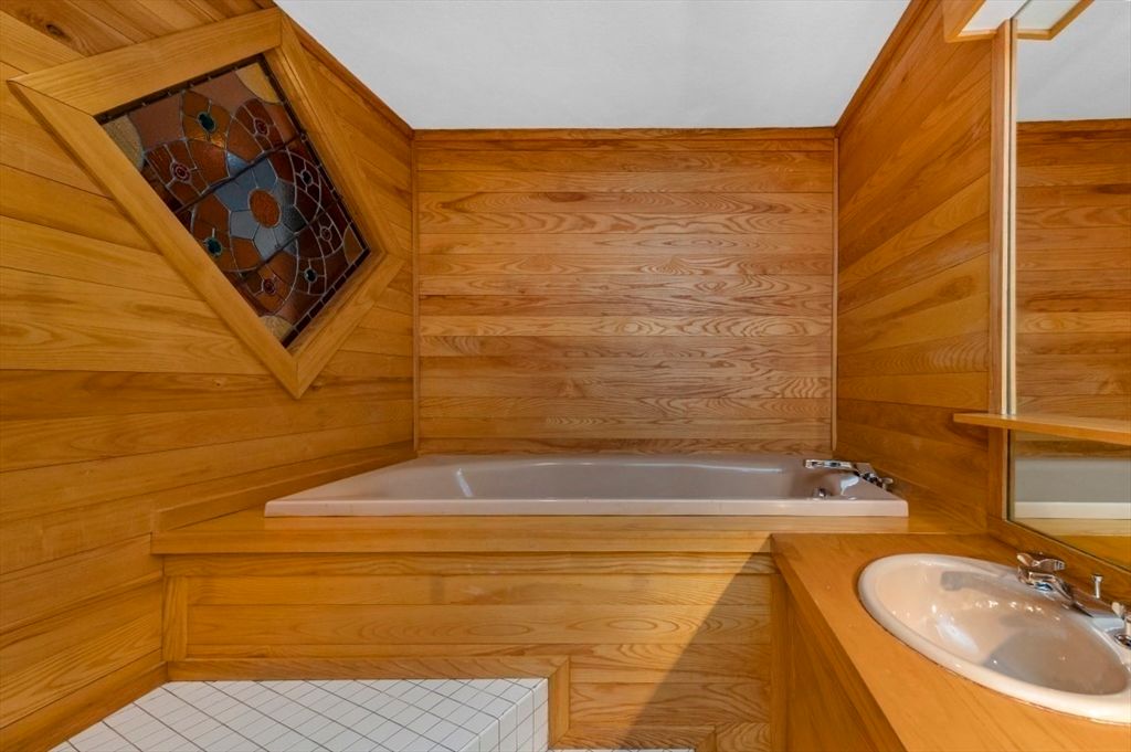 Bathroom, Interior, Wooden Walls