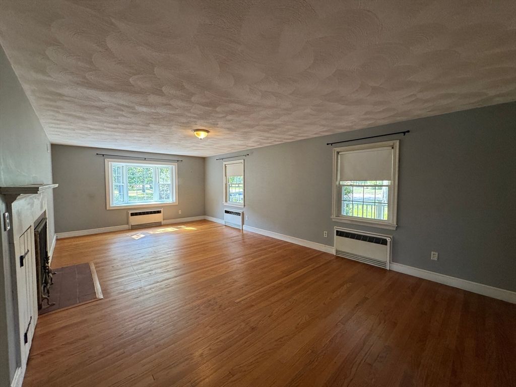 Empty room, Fireplace, Interior, Wood Texture Flooring
