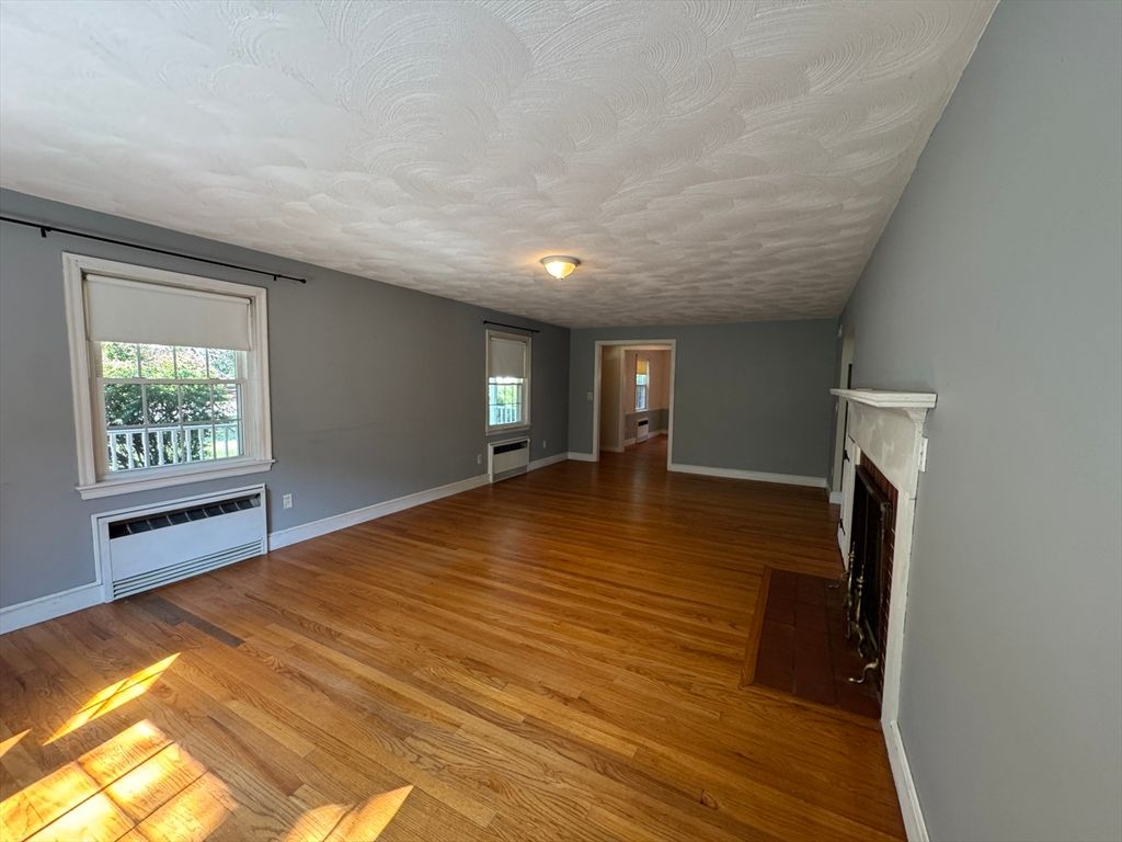 Empty room, Fireplace, Interior, Wood Texture Flooring