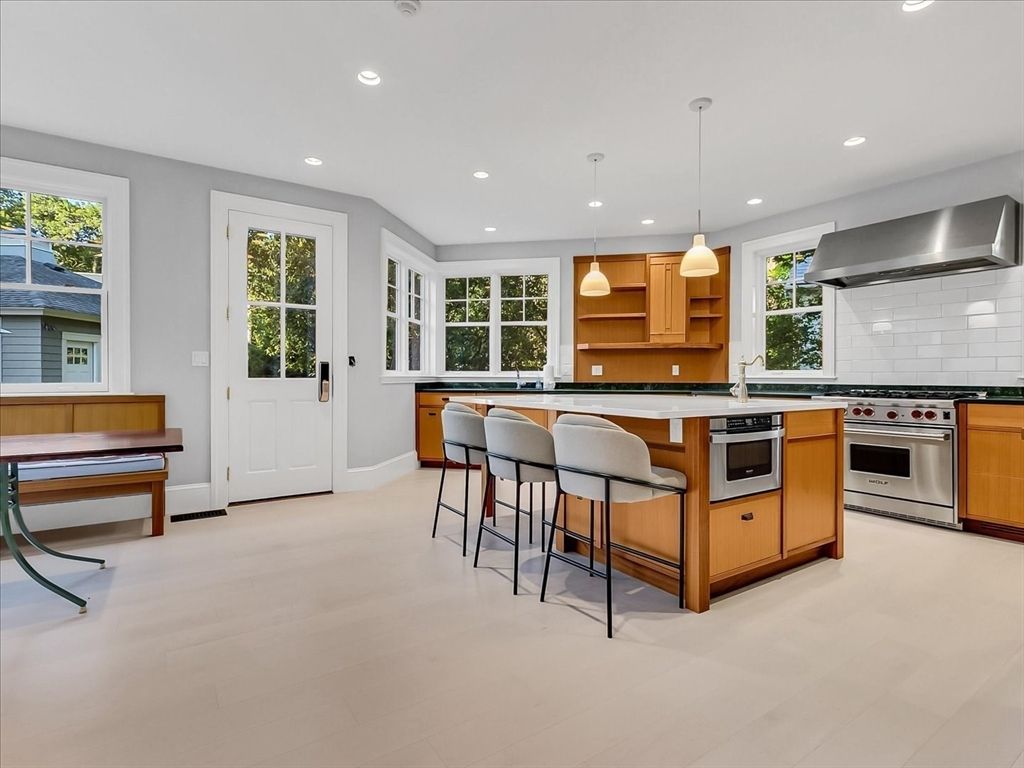 Interior, Kitchen, Pendant Lights, Recessed Lighting, Stainless Steel Appliances