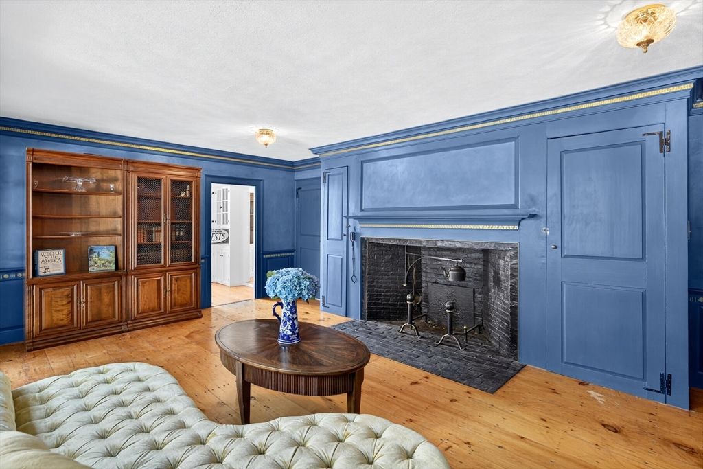 Fireplace, Interior, Wood Texture Flooring