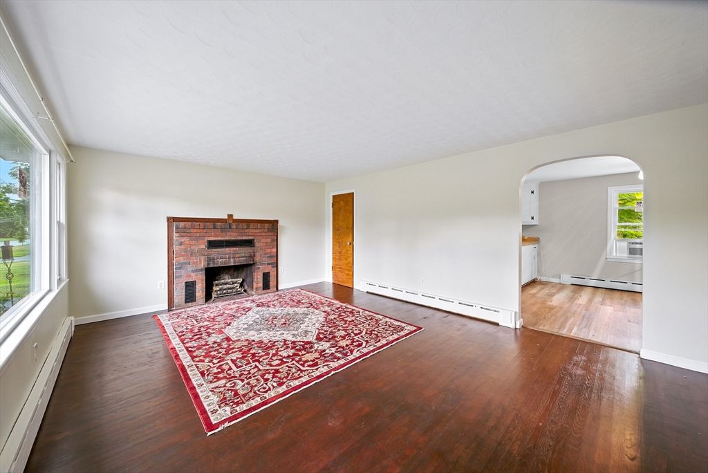 Empty room, Fireplace, Interior, Wood Texture Flooring