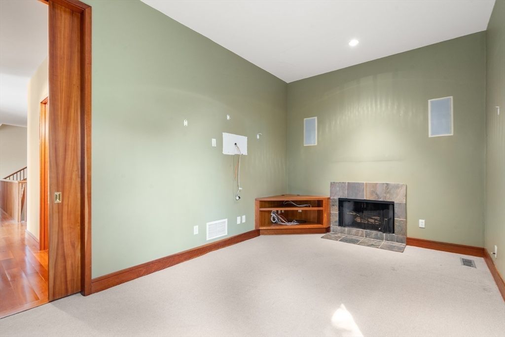 Empty room, Fireplace, Interior, Recessed Lighting