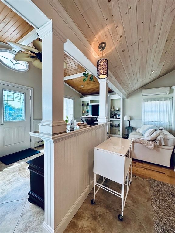 Interior, Living room, Wooden Ceilings